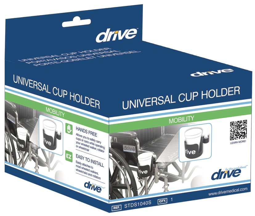 Drive Medical STDS1040S Universal Cup Holder, Black