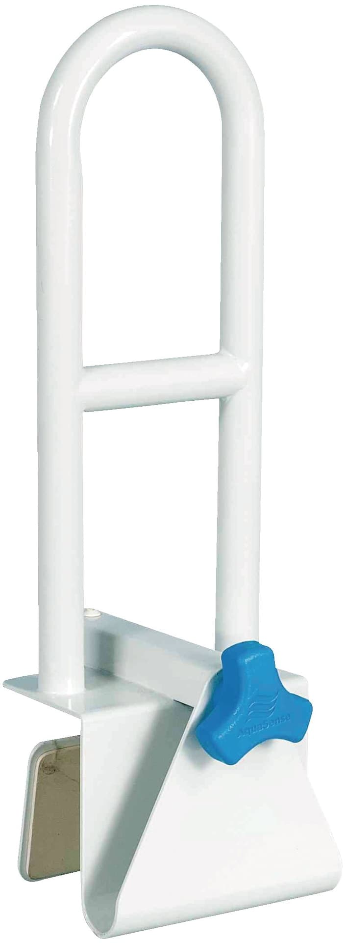 AquaSense Adjustable Steel Bathtub Safety Rail/Grab Bar Handle, White