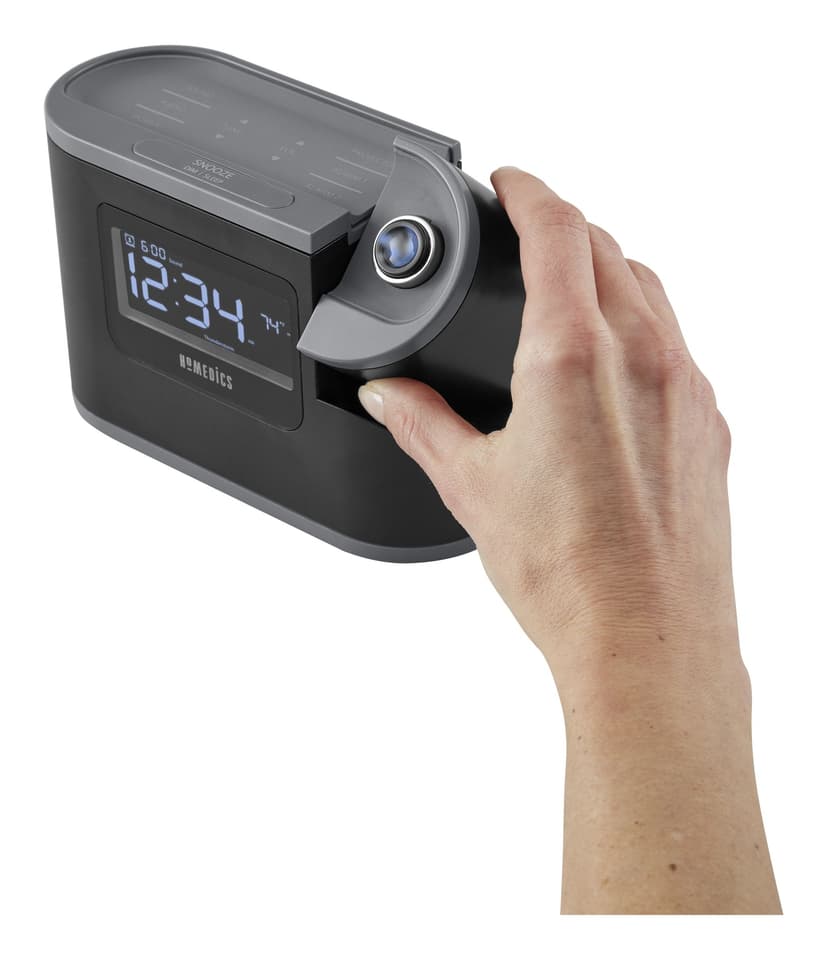 HoMedics SoundSpa Recharged Digital Projection Alarm Clock Radio & White Noise Sound Machine