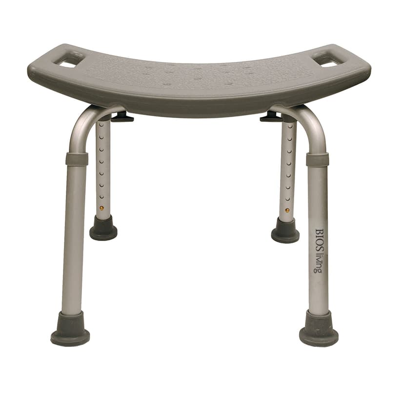Bios Living Height Adjustable Bathtub & Shower Safety Bench Seat with Built-in Handles, Grey, 14 to 20-in Height