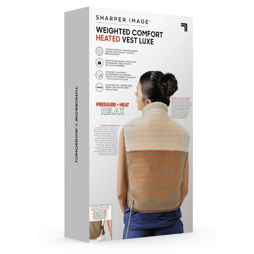 Sharper Image Pain Relief Weighted Comfort Heated Vest Luxe