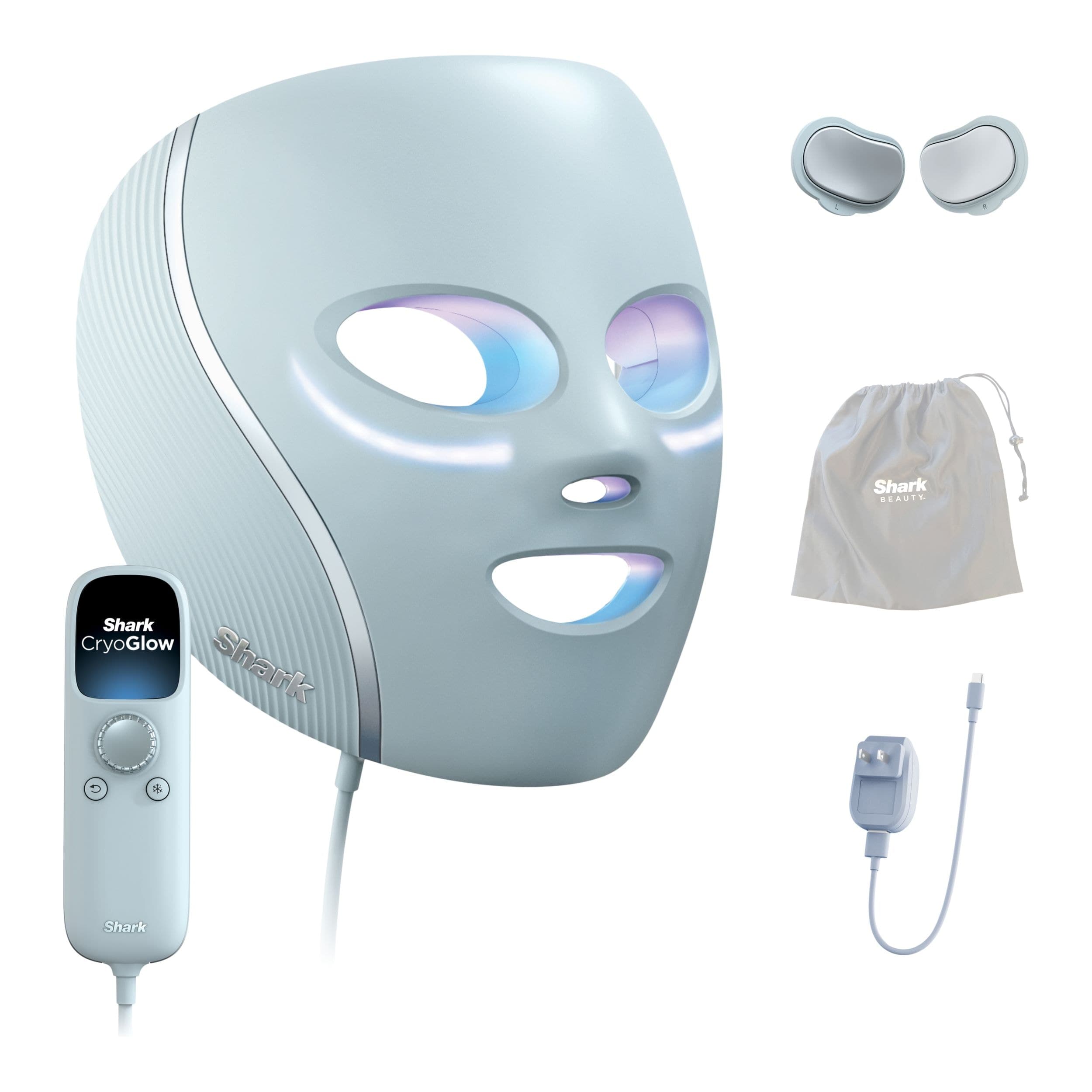 Shark™ CryoGlow™ Red Blue & Infrared iQLED Face Mask & Under Eye Cooling