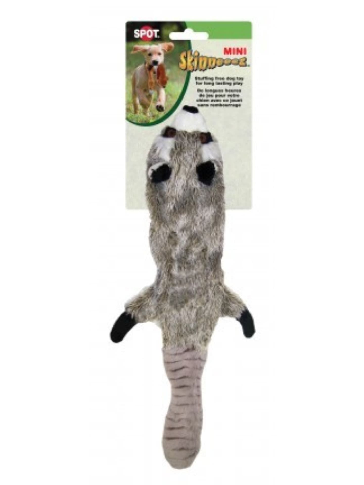 SPOT Mini Skinneeez Durable Squeak Animal Dog Toy, Assorted Styles