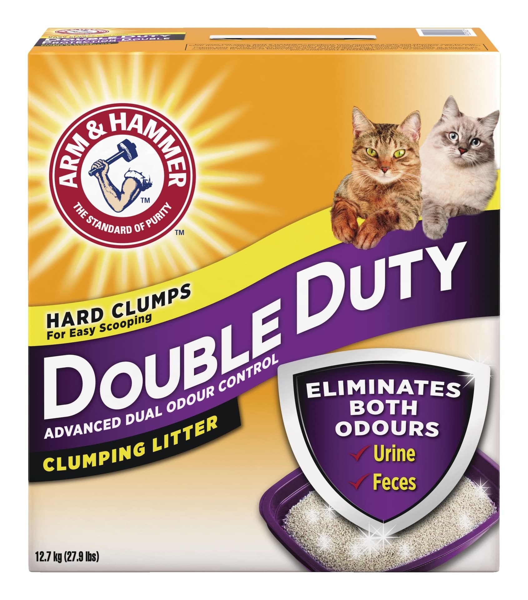 Arm & Hammer Double Duty Clumping Cat Litter, Advanced Dual Odour Control, 12.7-kg
