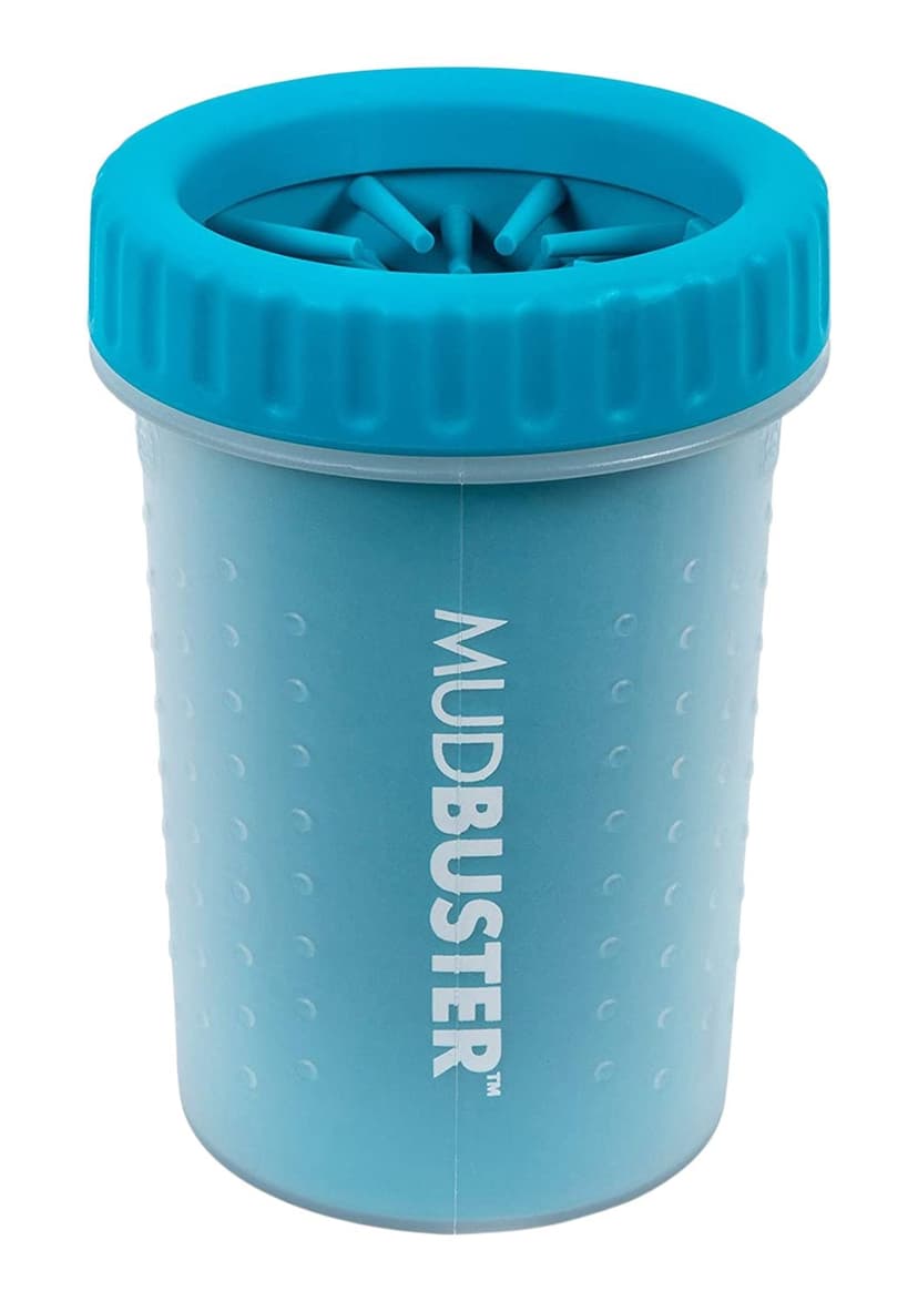 Dexas MudBuster Portable Dog Paw Cleaner with Silicone Bristles, Medium, Blue