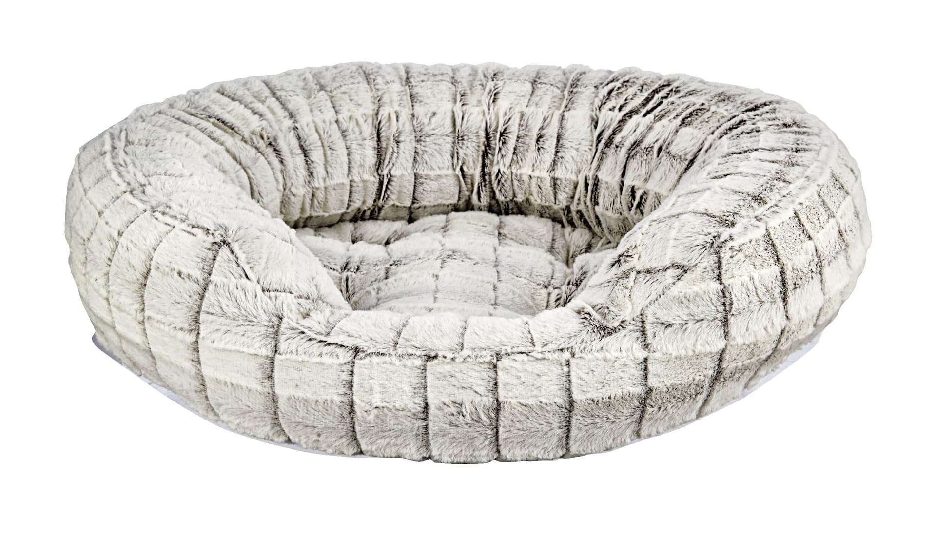Petco Faux Fur Cat Bed, Washable, Grey, 20 x 18-in