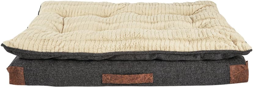 Petco Pillowtop Lounger Orthopedic Plush Dog Bed, Washable, 40-in x 30-in, Grey