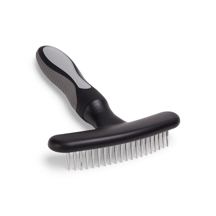 Well & Good Pet Grooming Rake, Black