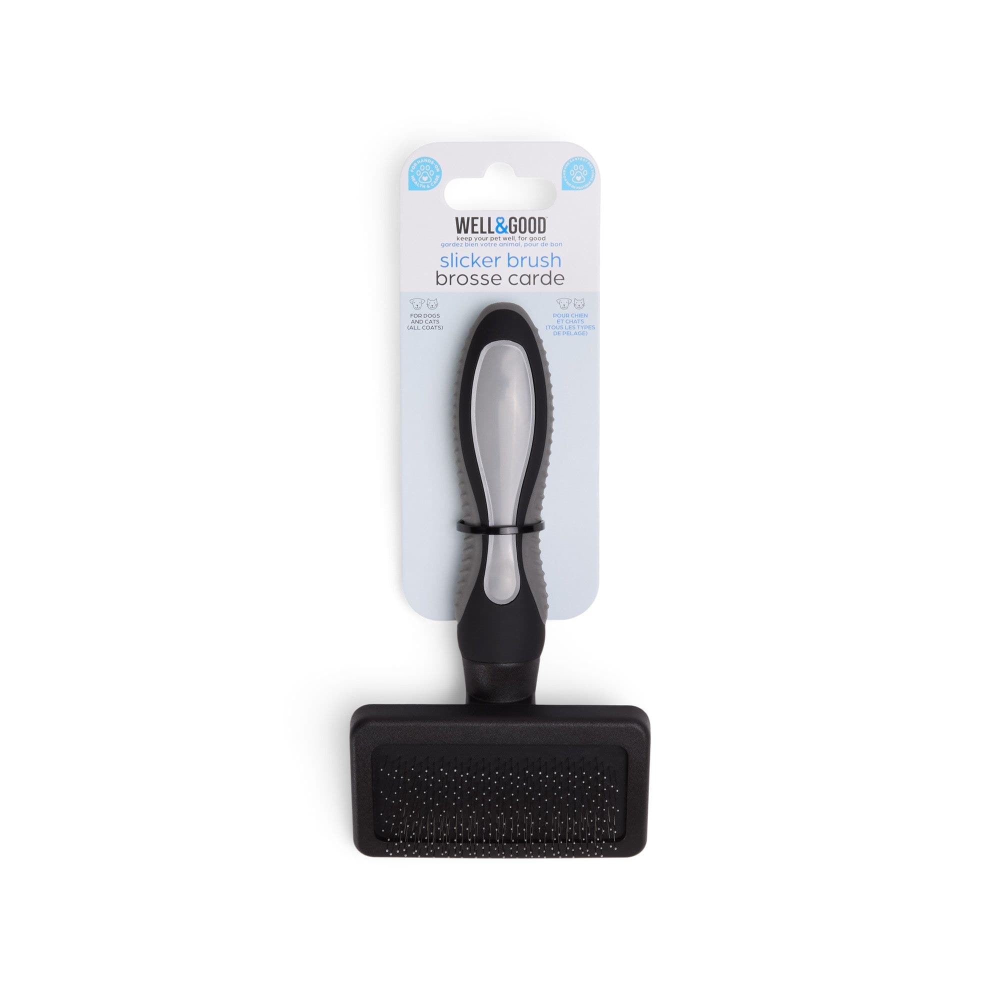 Well & Good Cat Cushion Slicker Brush, 7-in, Black