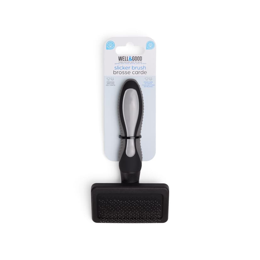 Well & Good Cat Cushion Slicker Brush, 7-in, Black