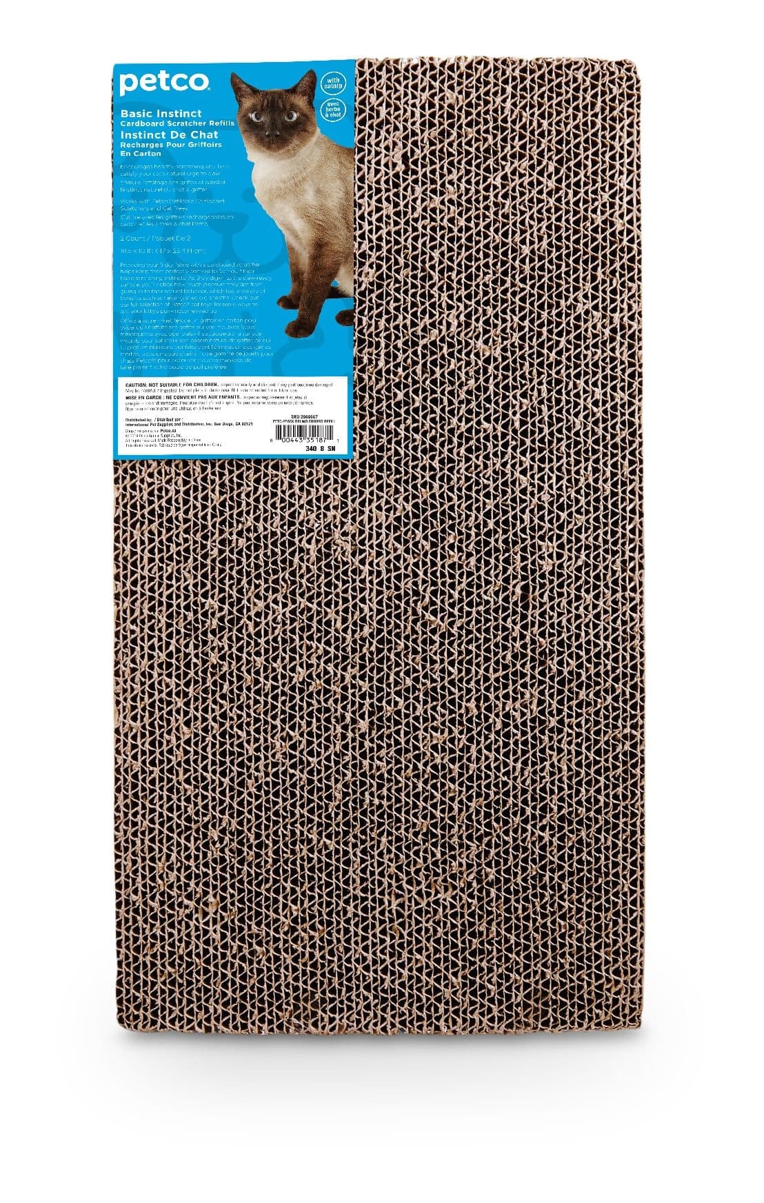 Petco Double Wide Cardboard Cat Scratcher Refills, 10-in x 18.5-in, 2-pk