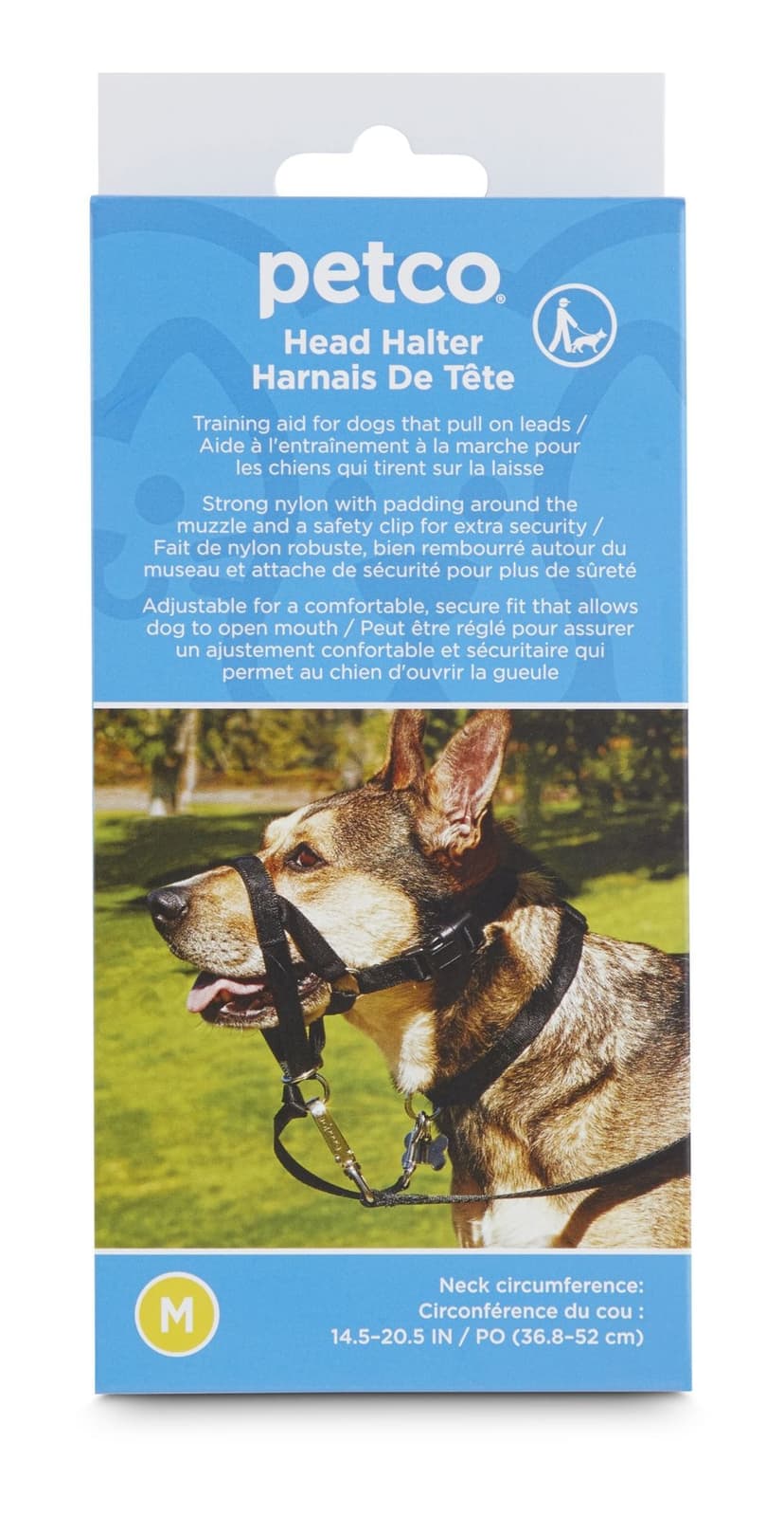 Petco Black Adjustable No-Pull Dog Head Halter, Medium