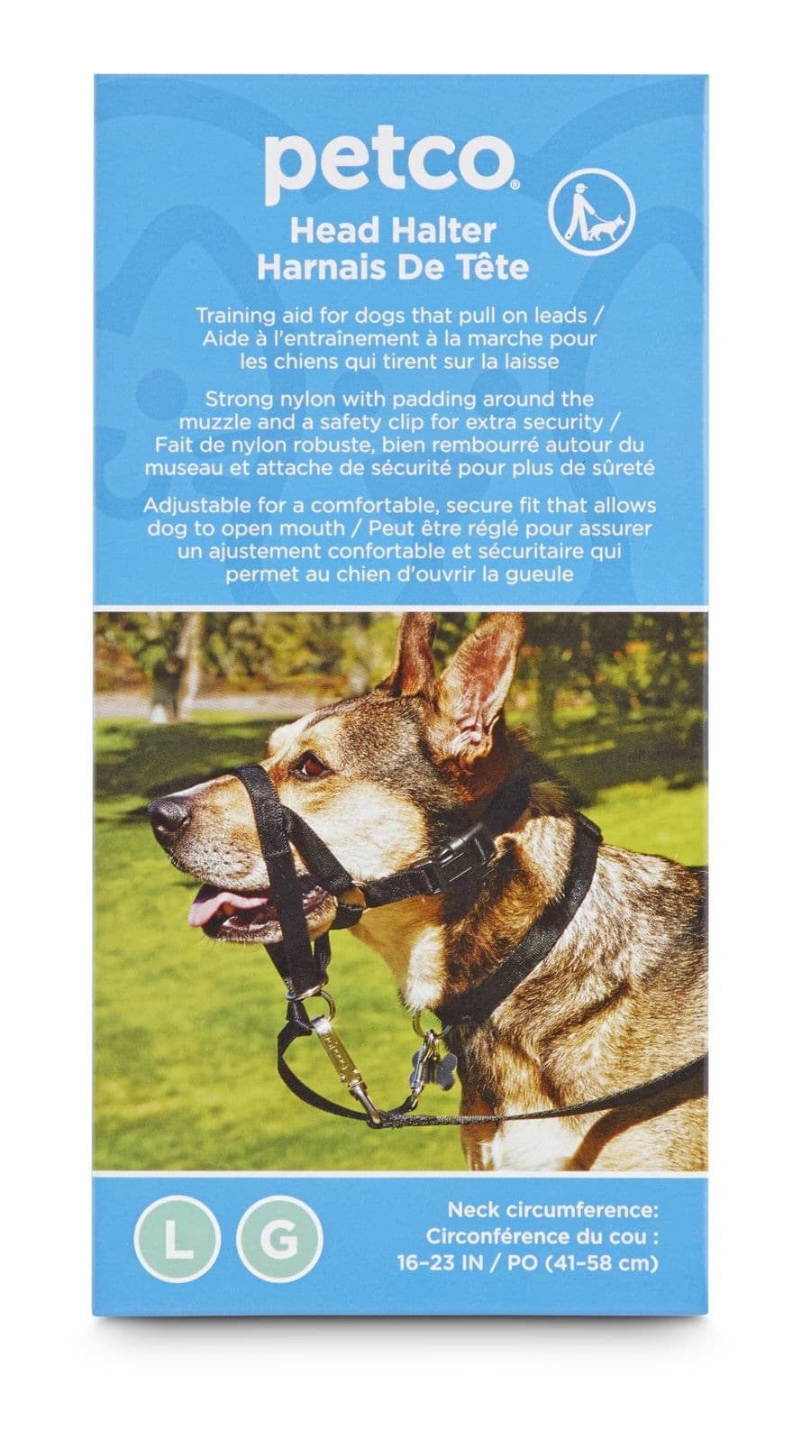 Petco Black No-Pull Dog Head Halter, Adjustable, Large