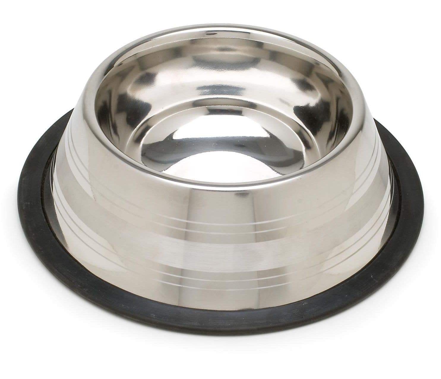 Petco No Tip Striped Stainless Steel Dog Bowl, Dishwasher Safe, 3.75-Cup