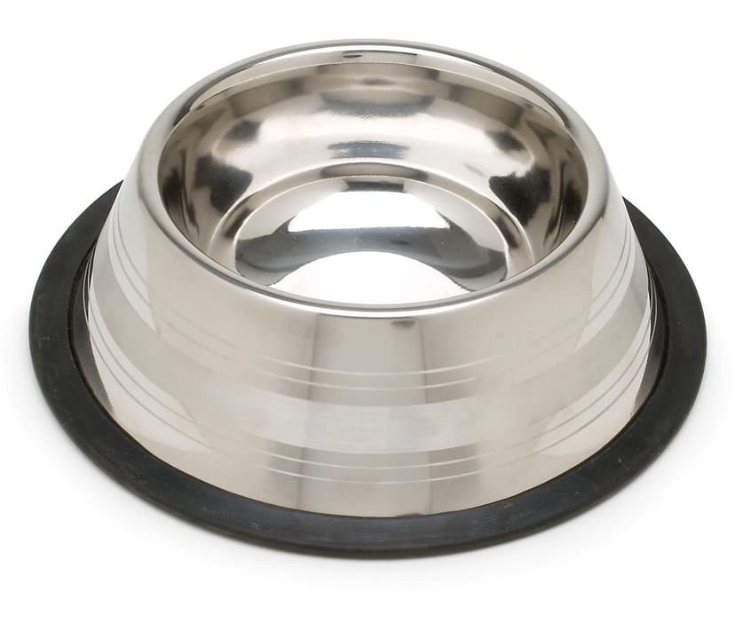 Petco No Tip Striped Stainless Steel Dog Bowl, Dishwasher Safe, 3.75-Cup