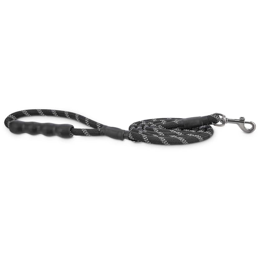 The Petco Reflective Black Braided Rope Leash, 6-ft
