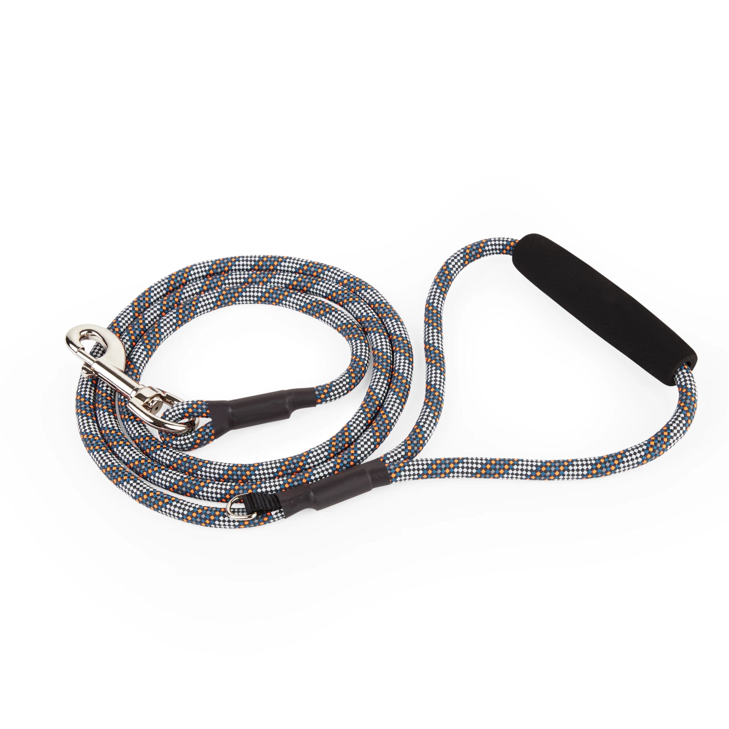 Petco Reflective Black/Orange Dog Leash, 5-ft