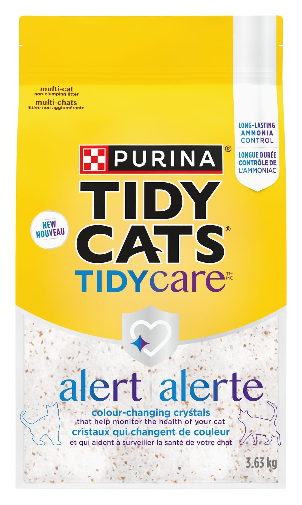 Tidy Cats Tidy Care Alert Multi-Cat Non-Clumping Cat Litter, 3.63-kg