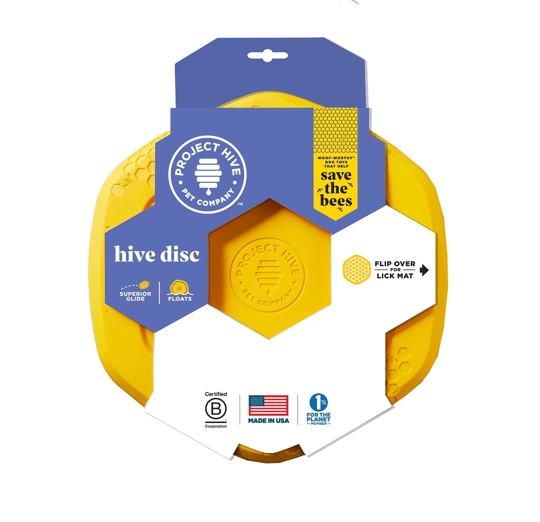 Project Hive Floating Disc & Lick Mat Dog Toy, 9-in