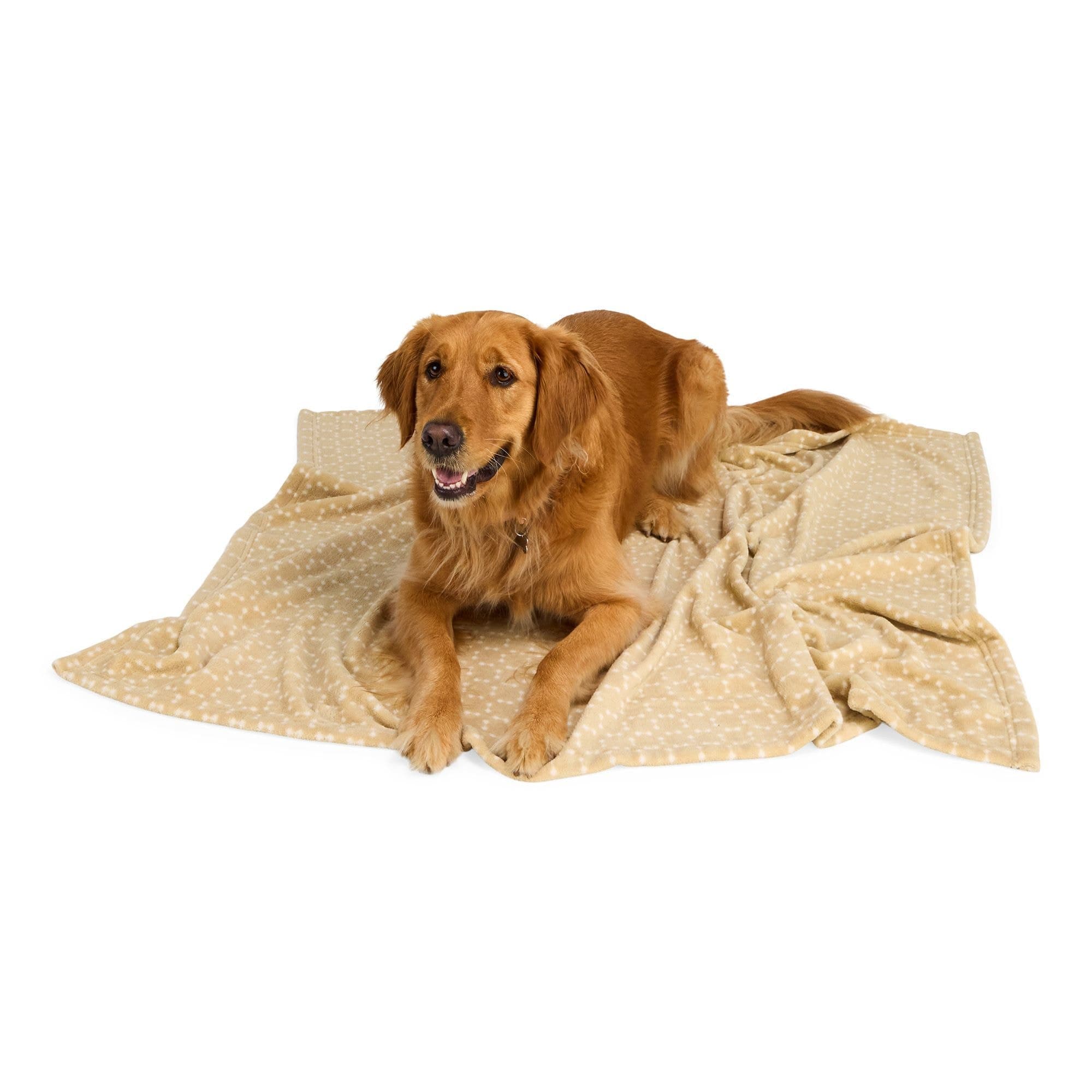Petco Tan Machine Washable Plush Pet Throw, 40x50-in