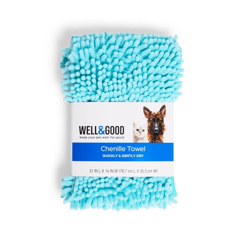 Well & Good Shaggy Chenille Hanging Pet Towel, 30x14-in