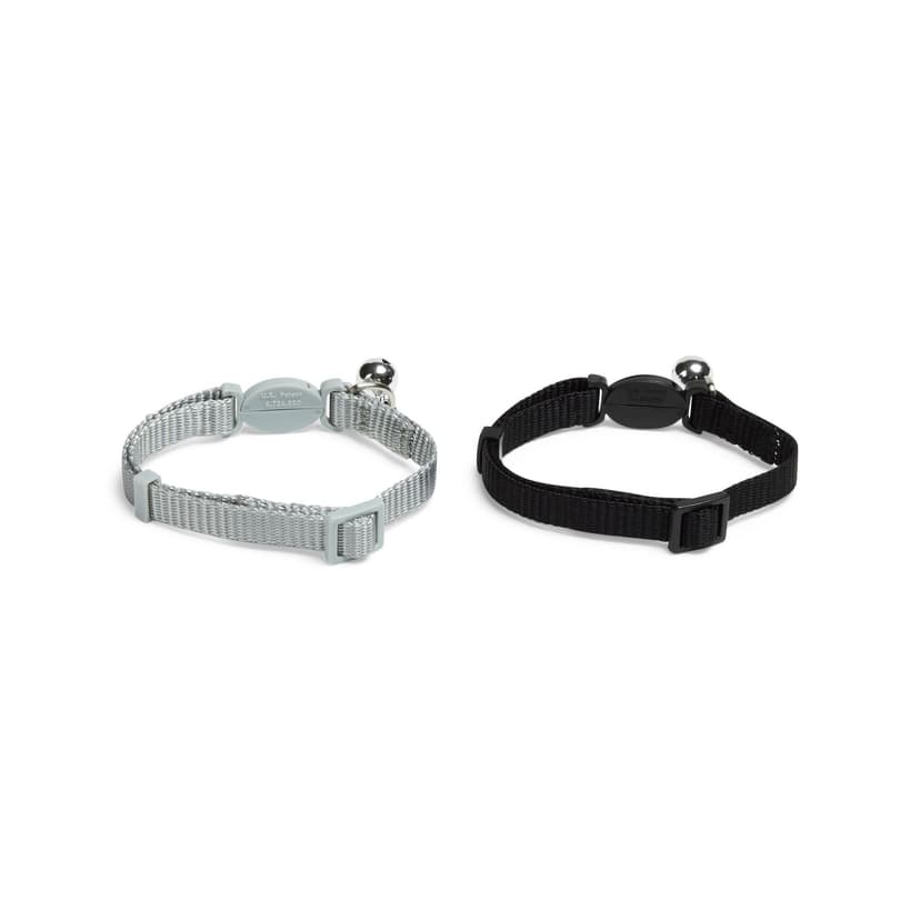 Petco Adjustable Black/Grey Cat Collar, 2-pc, Assorted Sizes