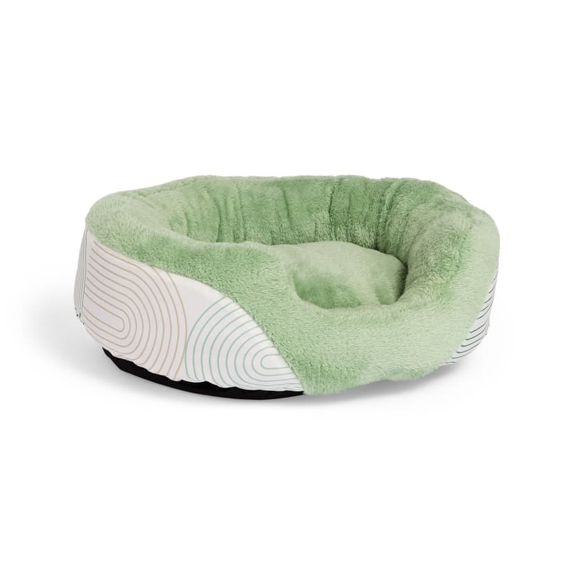 Petco Oval Green Step-in Cuddler Pet Bed for Small Dogs, 23x17-in