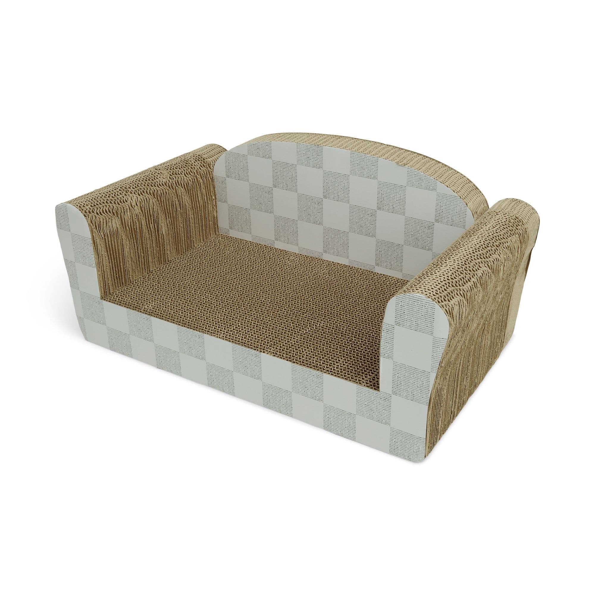 Petco Plaid Recycled Cardboard Couch Scratcher, 9-in