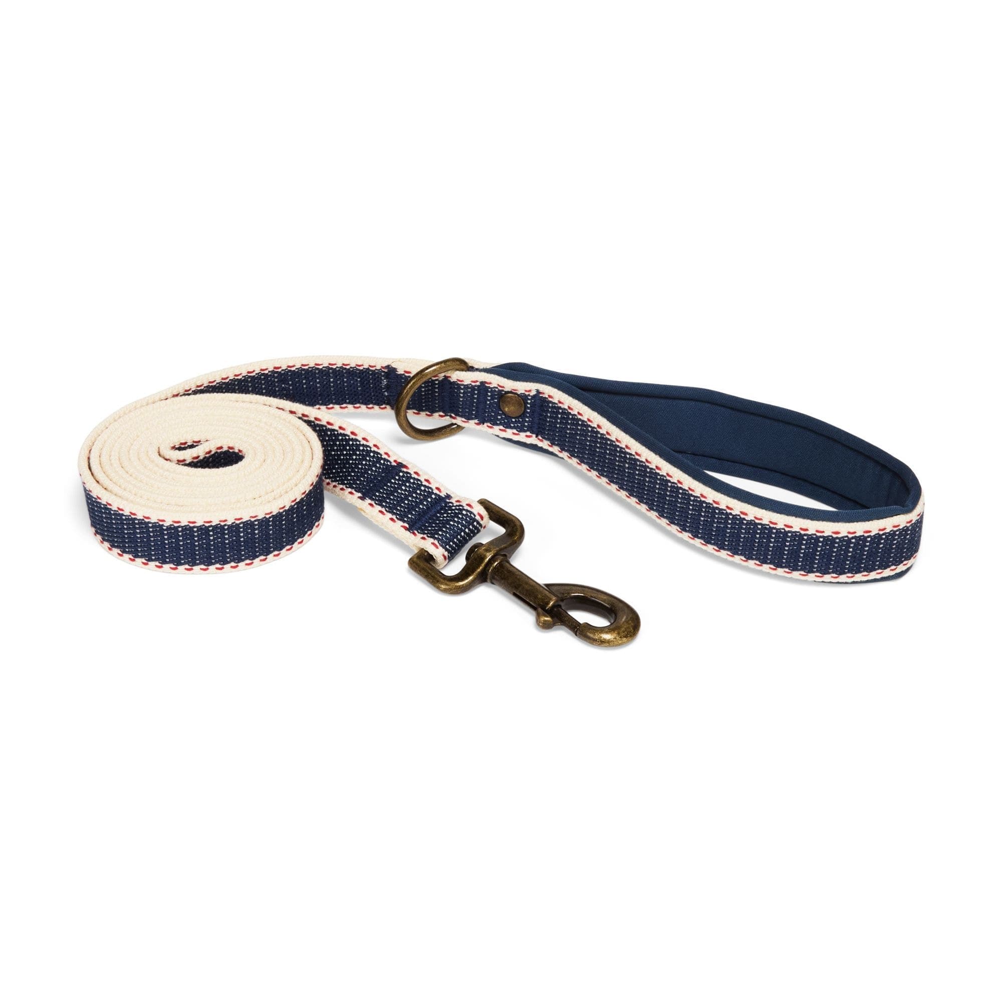 Reddy Reinforced Denim Dog Leash with Metal Hardware, 6-ft