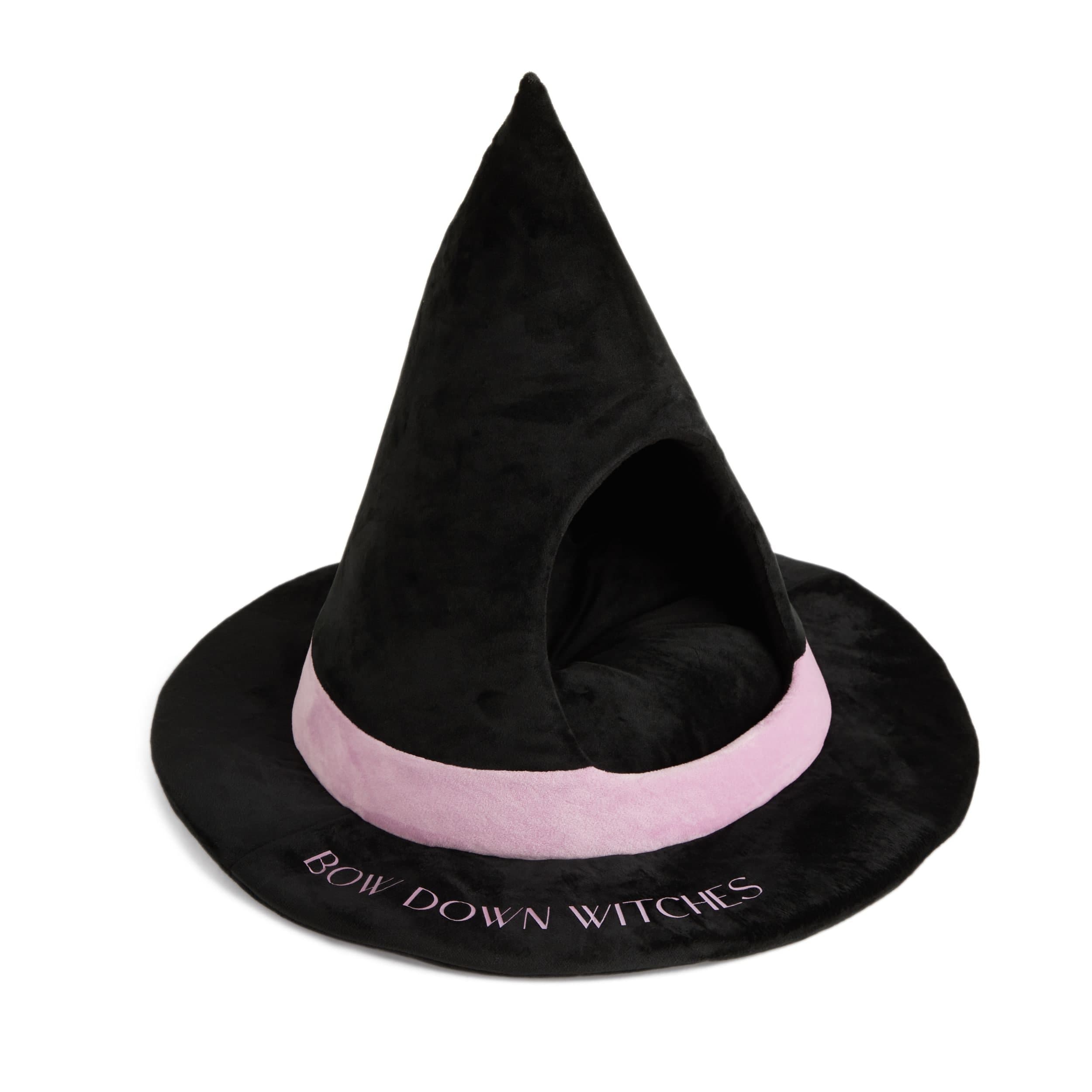 Bootique Witch Hat Halloween Pet Bed, Black, Small