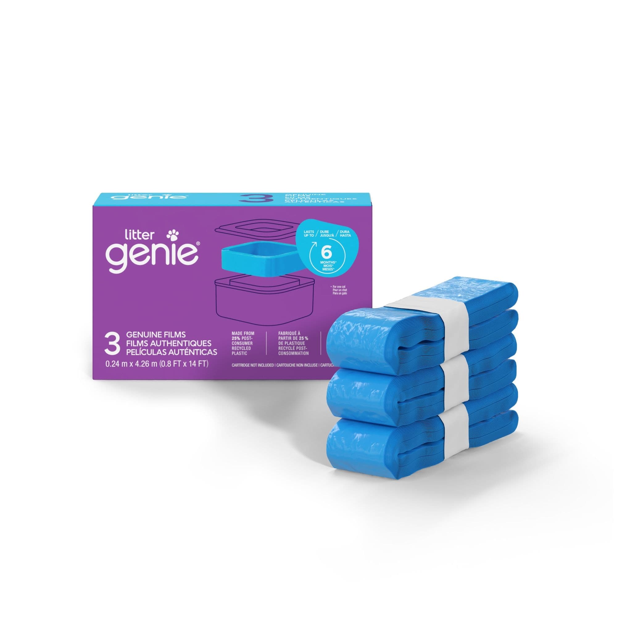 Little Genie Multi-Layer Blue Genuine Film Refill Bags, 3-pk