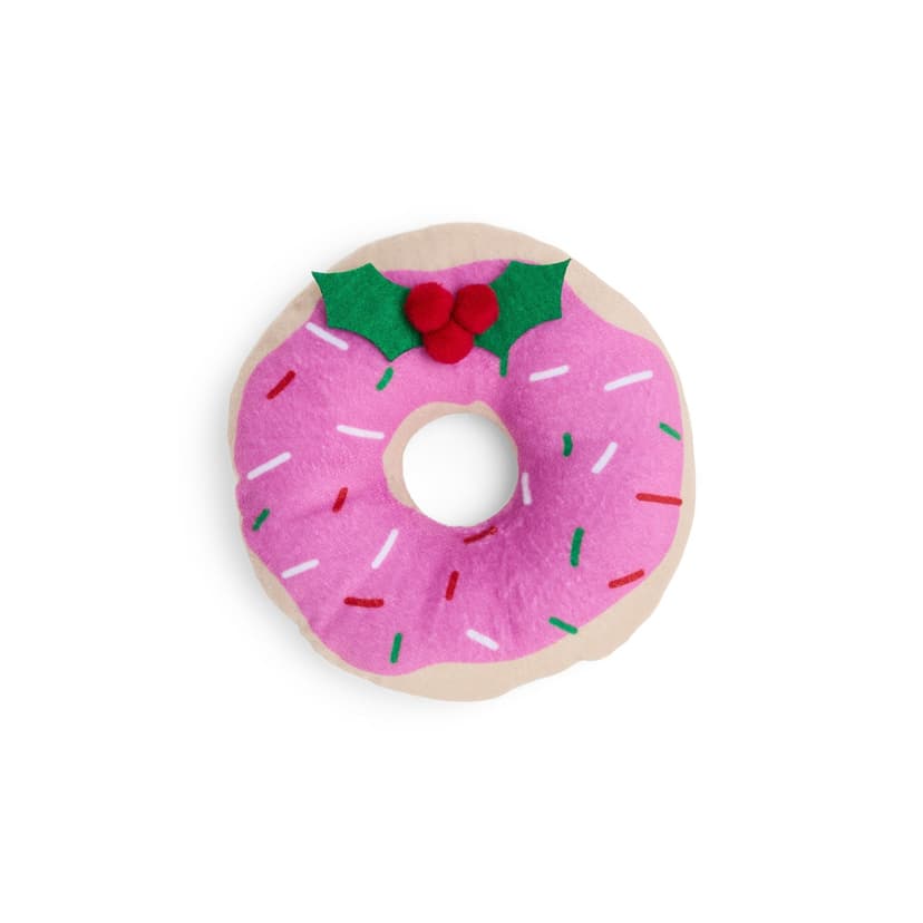 Petco Merry Makings 6-in Donut Dog Toy with Squeaker, 4-pk