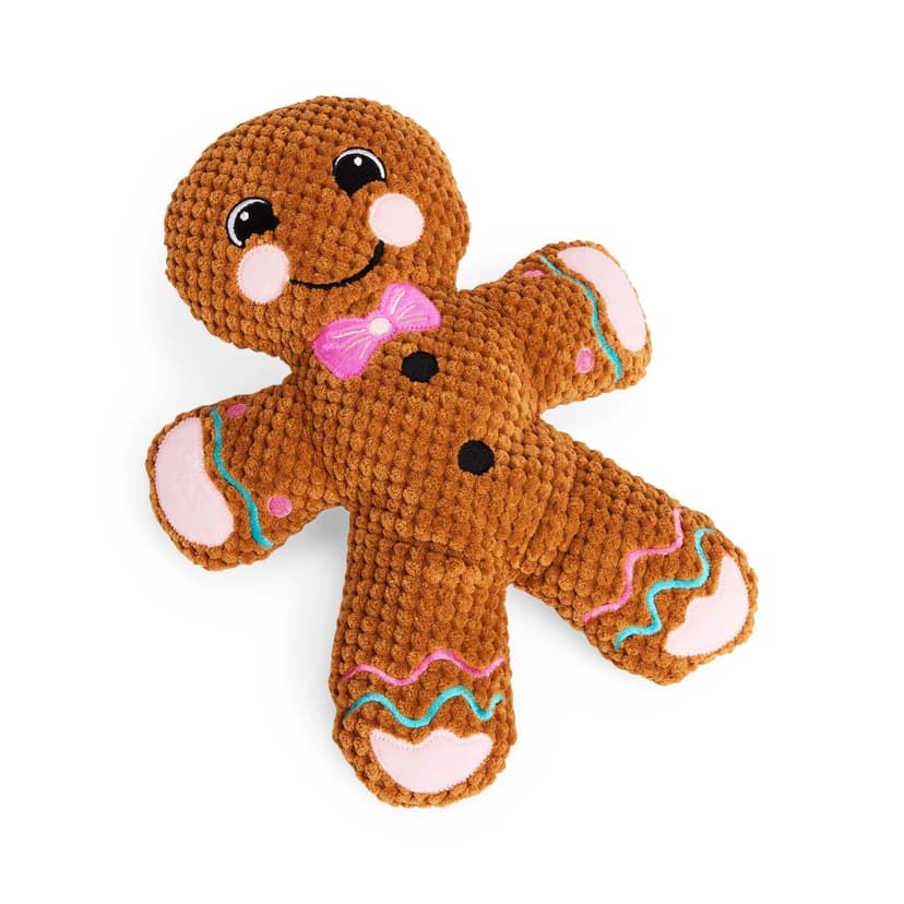 Petco Merry Makings 12-in Gingerbread Plush Dog Toy