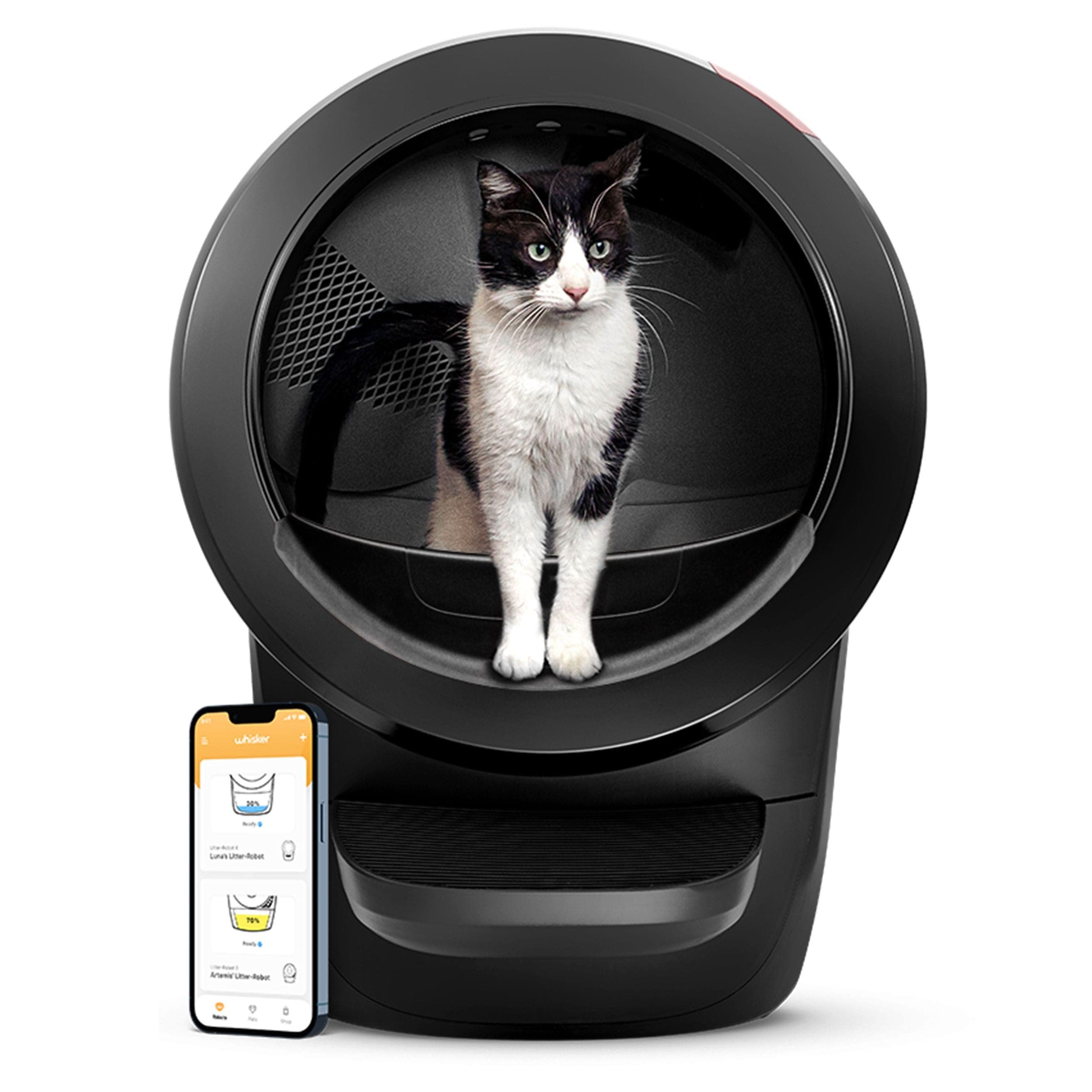 Whisker Litter-Robot 4 Black Automatic Self-Cleaning Litter Box