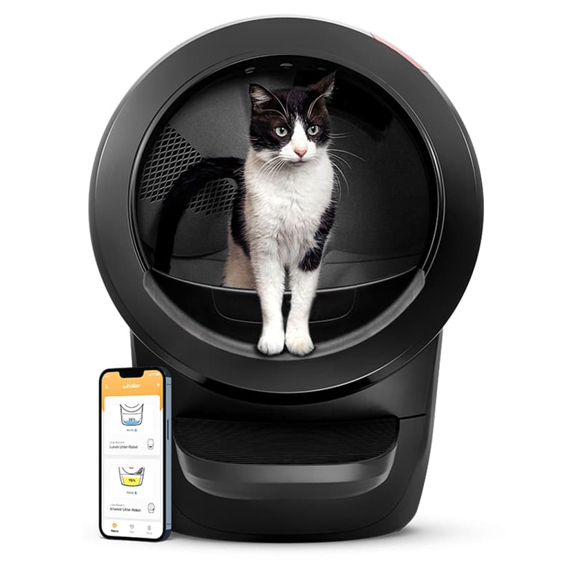 Whisker Litter-Robot 4 Black Automatic Self-Cleaning Litter Box