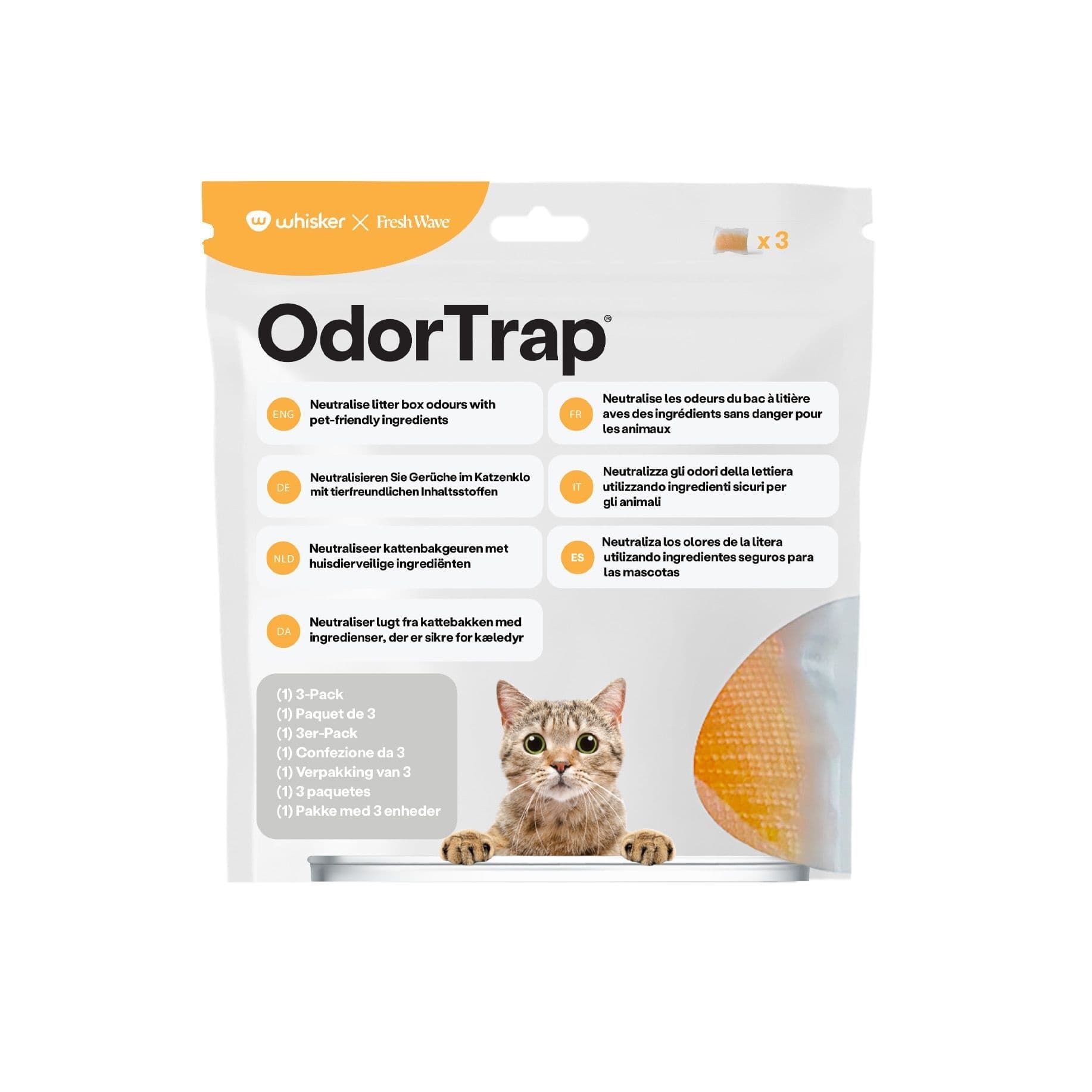 Whisker Litter-Robot OdorTrap Pet Odour Eliminator, 3-pk