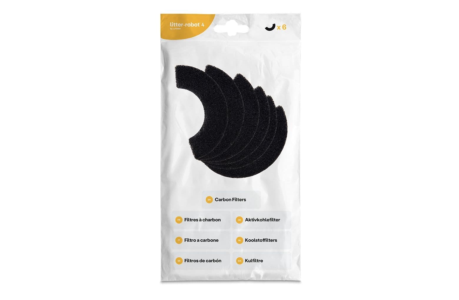 Whisker Litter-Robot 4 Flexible Carbon Filters, 6-pk