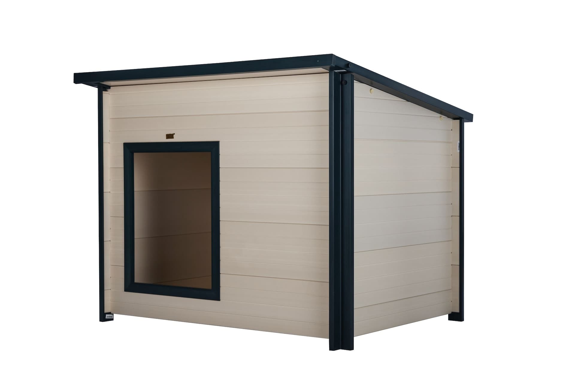 New Age Pet® ECOFLEX® Rustic Lodge Dog House with Roof, Maple, Jumbo