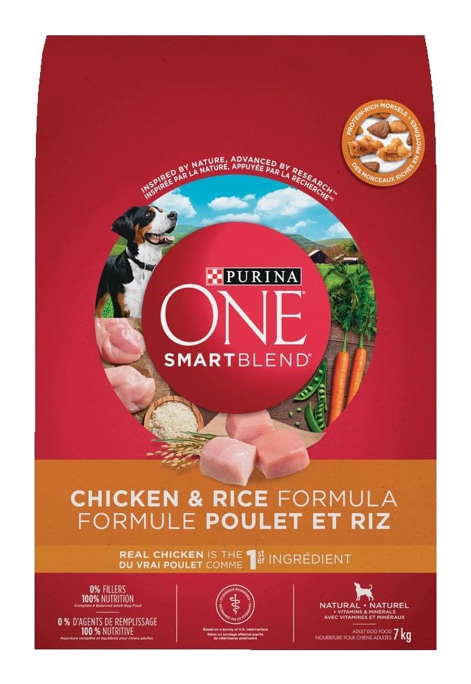 Purina ONE® SmartBlend™ Chicken & Rice Adult Dry Dog Food, 15-lb