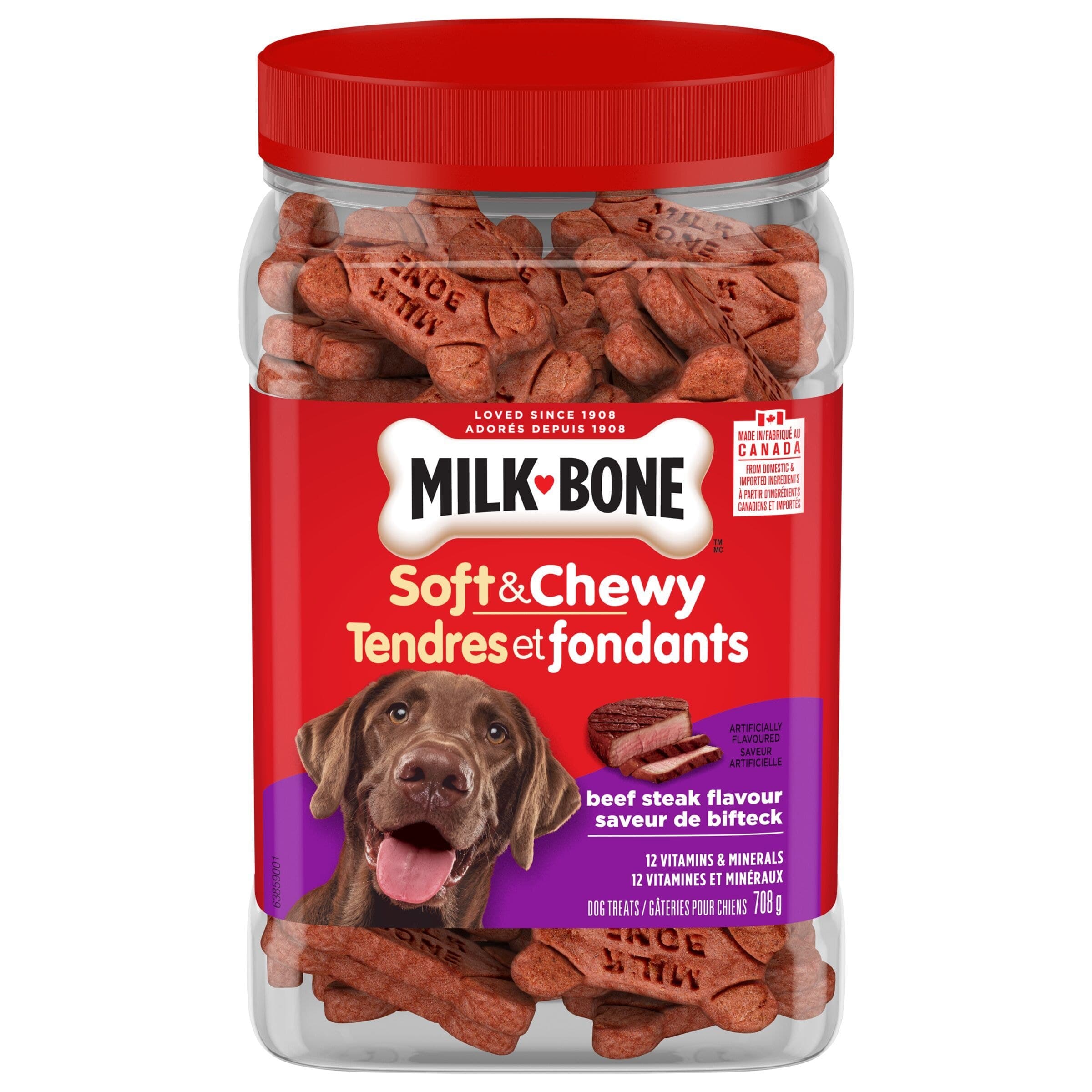 Milk-Bone Soft & Chewy Beef Steak Dog Treats, 708-g