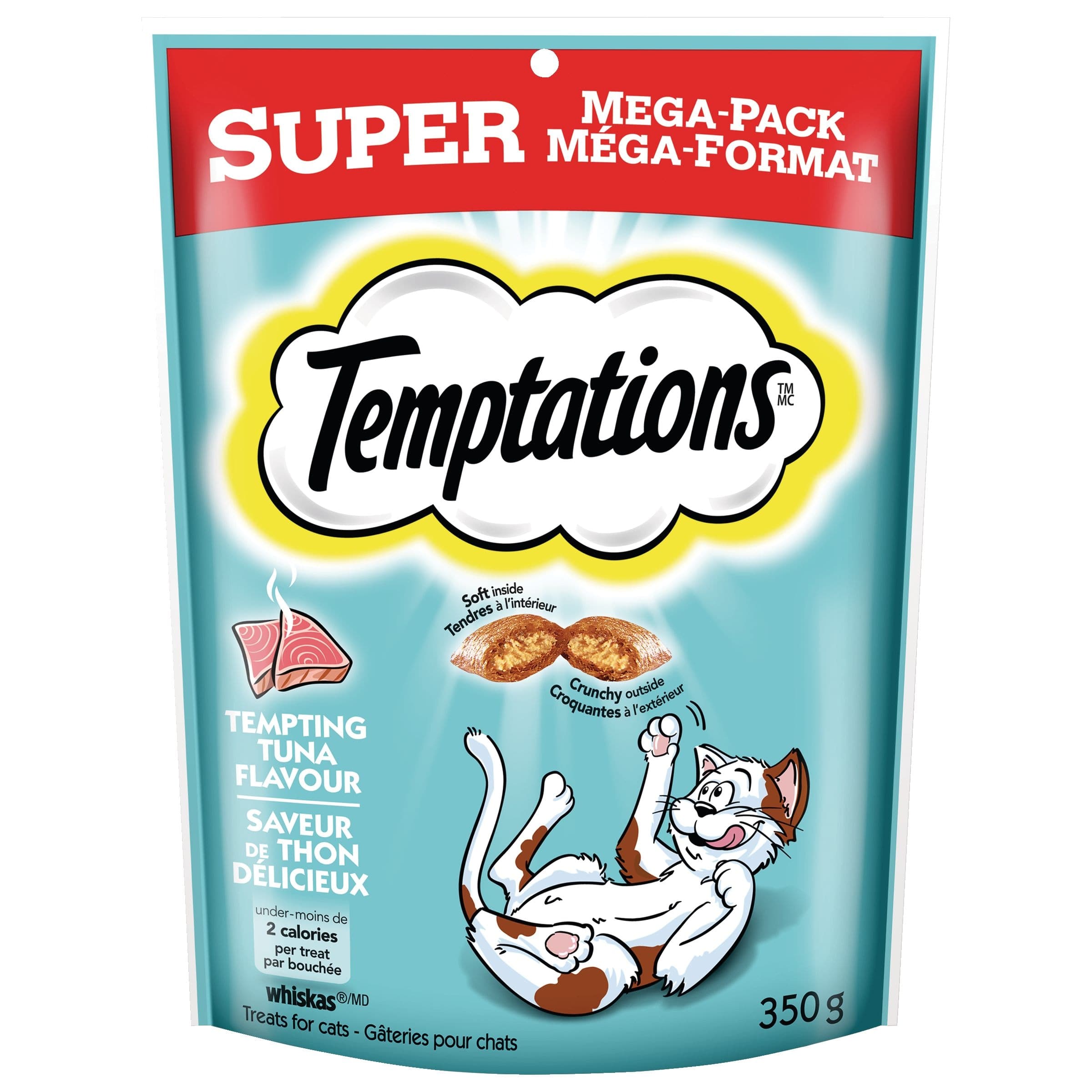 Whiskas Temptations Tempting Tuna Flavour Super Mega Pack Classic Cat Treats, 350-g