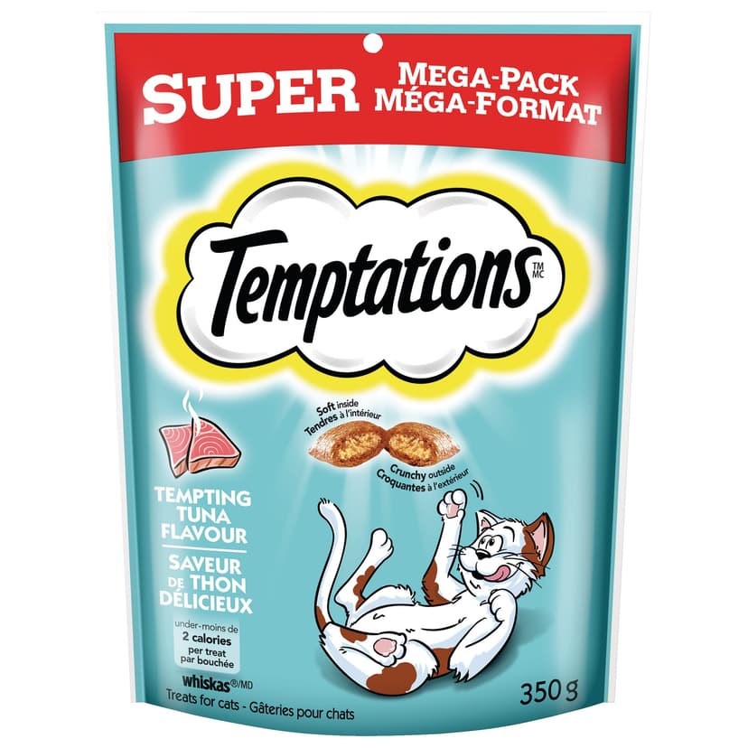 Whiskas Temptations Tempting Tuna Flavour Super Mega Pack Classic Cat Treats, 350-g