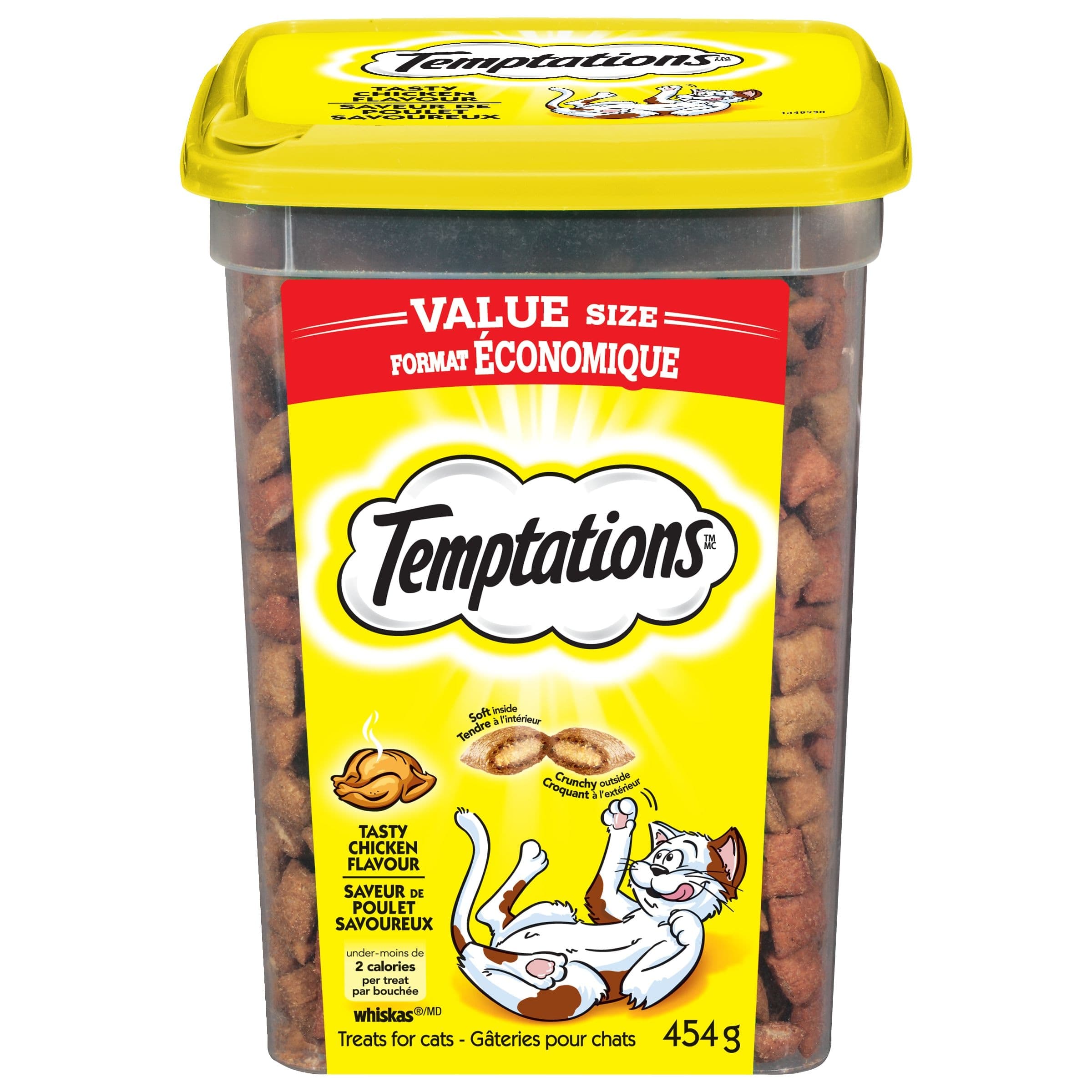 Whiskas Temptations Tasty Chicken Flavour Value Size Classic Cat Treats, 454-g