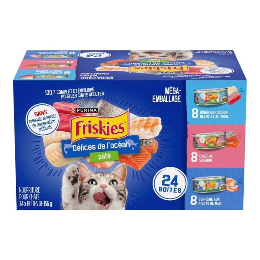 Purina Friskies® Ocean Delight Variety Pack Wet Cat Food, 24 x 156-g