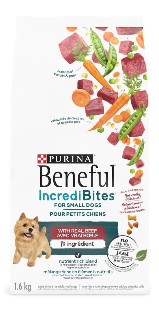 Purina Beneful® IncrediBites® for Small Dogs Beef Adult Dry Dog Food, 1.6-kg