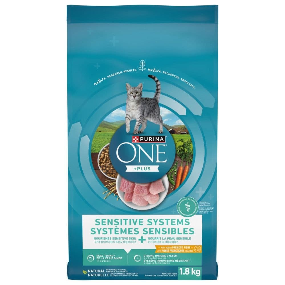 Purina ONE® Sensitive Systems Dry Cat Food, 1.8-kg