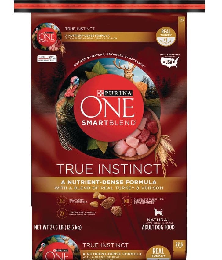 Purina ONE SmartBlend True Instinct Turkey & Venison Adult Dry Dog Food, 12.4-kg