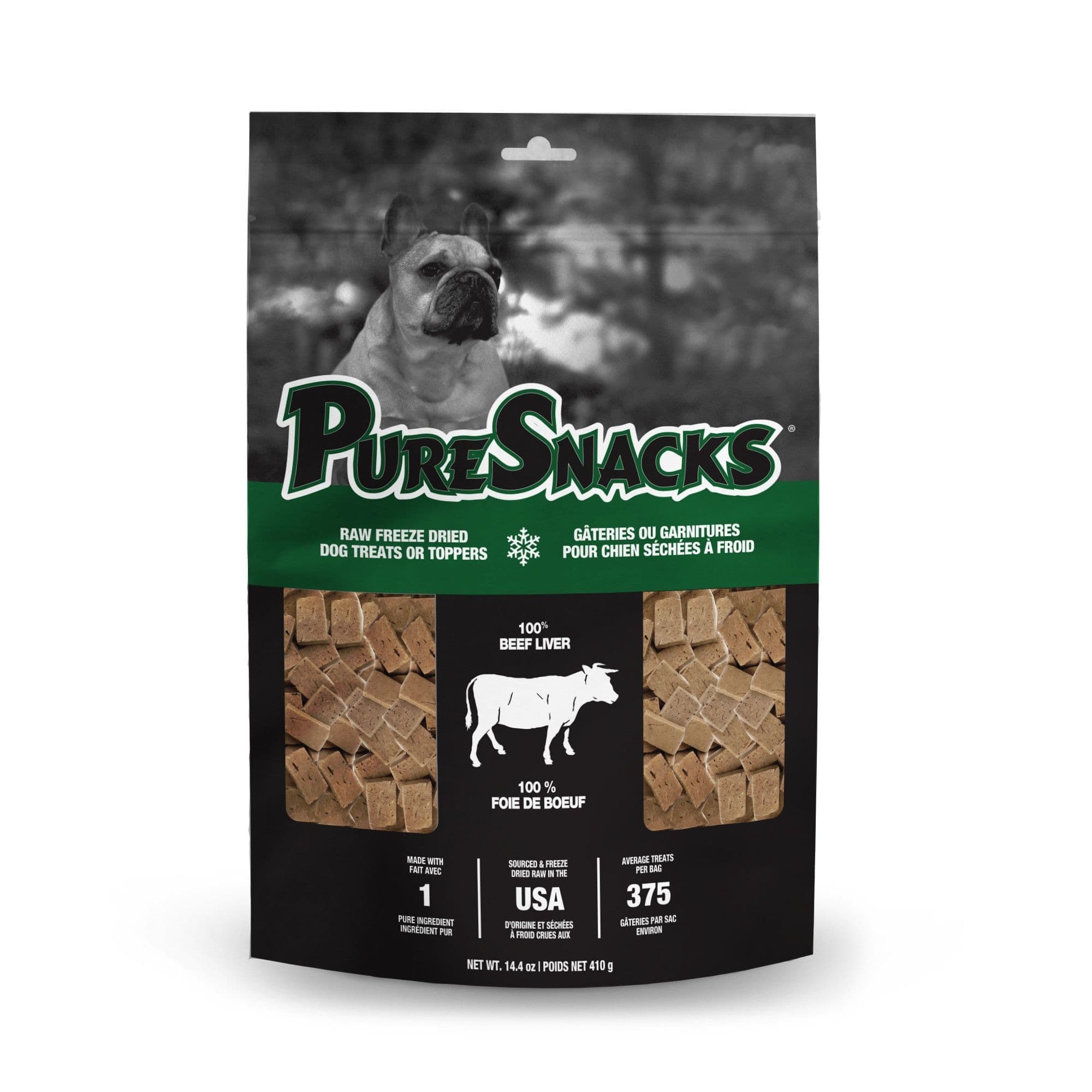 PureSnacks Freeze Dried Beef Liver Dog Treats, 410-g