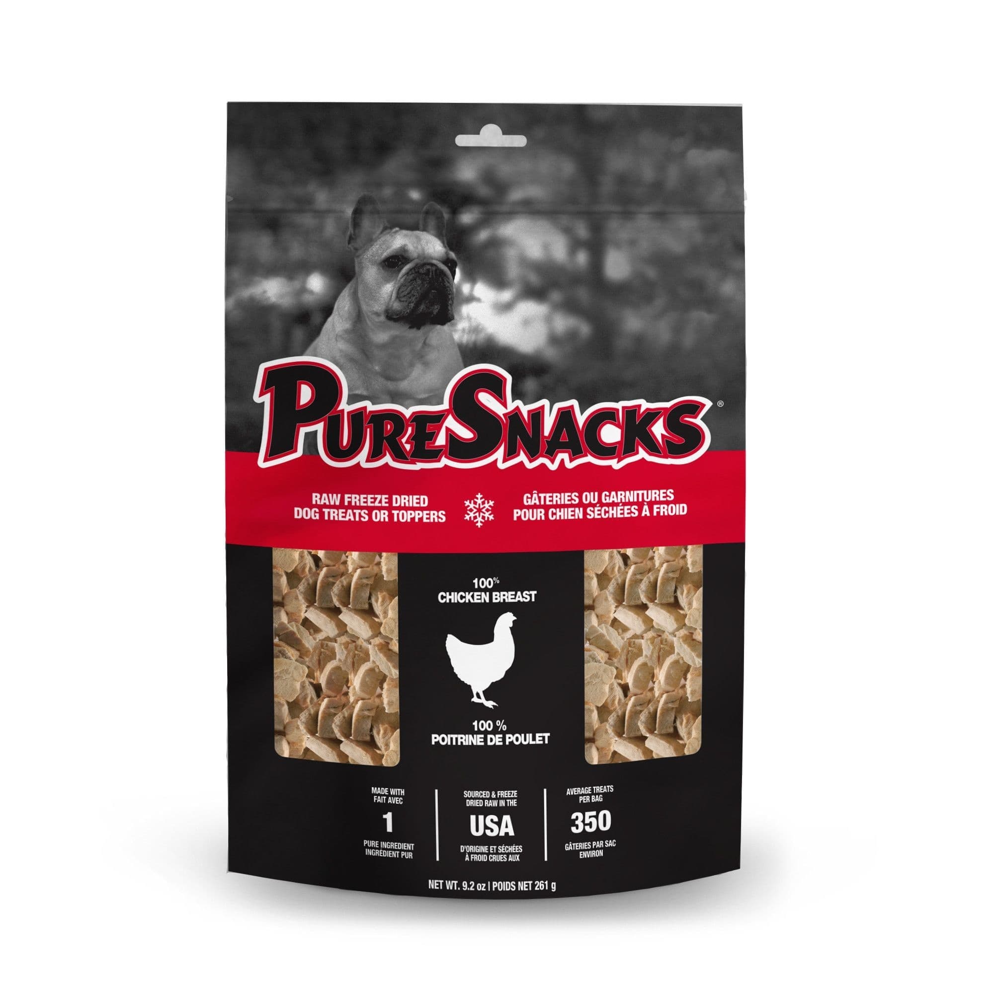 PureSnacks Freeze Dried Chicken Breast Dog Treats, 261-g