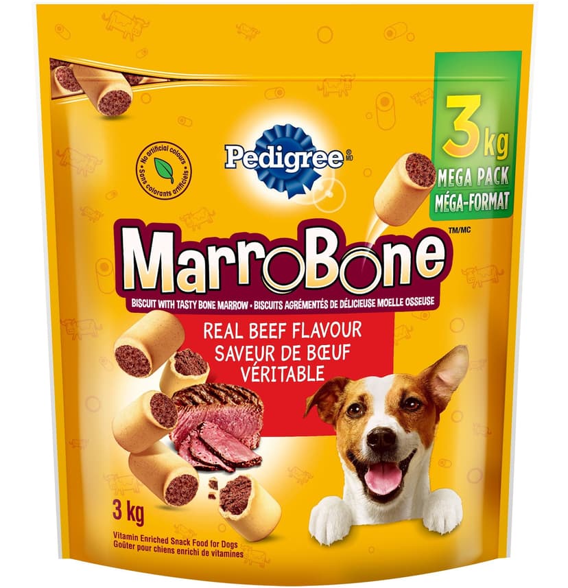 Pedigree Marrobone Beef Flavour Biscuit Dog Treats, 3-kg